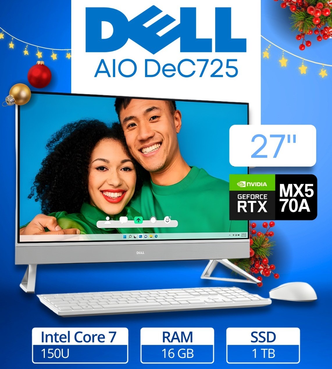 Aio Dell 27 Intel Core 7-150u