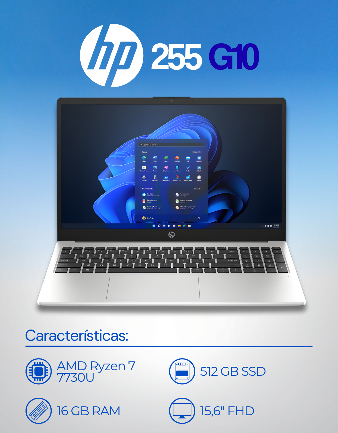Hp 255 G10 Amd Ryzen 7 7730u