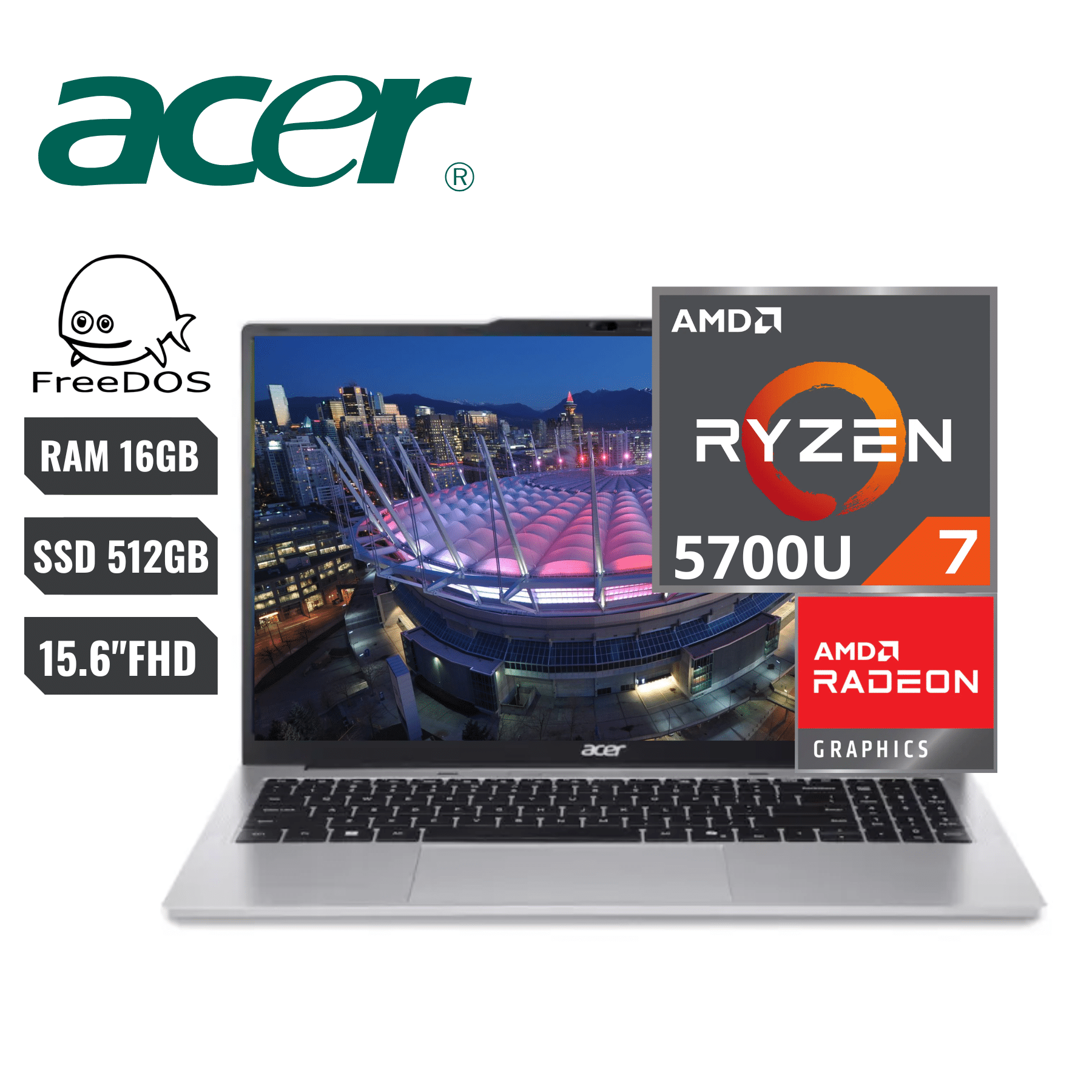 Acer Aspire Lite 15 Amd Ryzen 7 5700u (5th)